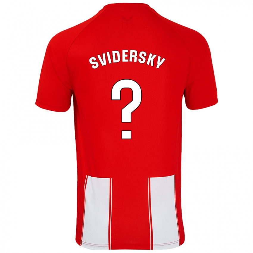 Kinderen Martin Svidersky #0 Rood Wit Thuisshirt Thuistenue 2024/25 T-Shirt