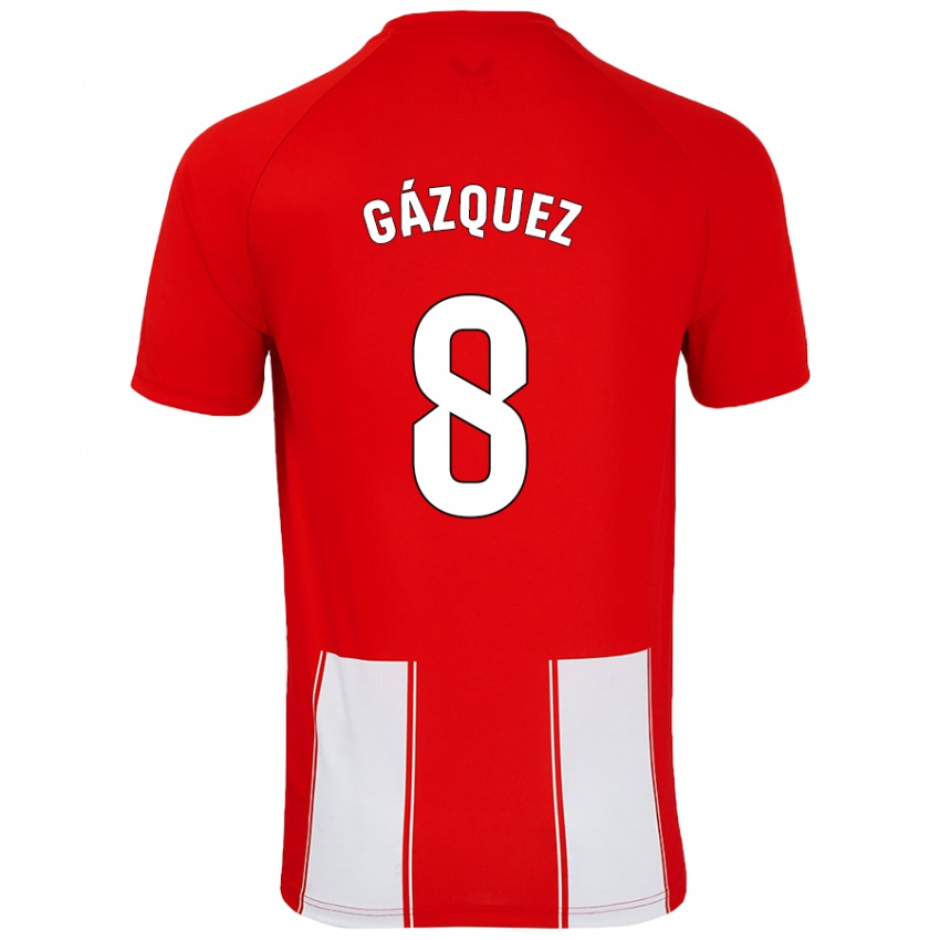 Kinderen Joan Gázquez #8 Rood Wit Thuisshirt Thuistenue 2024/25 T-Shirt