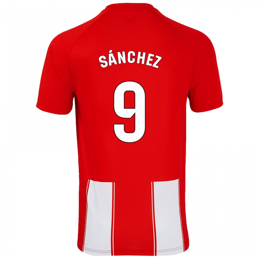 Kinderen Loren Sánchez #9 Rood Wit Thuisshirt Thuistenue 2024/25 T-Shirt