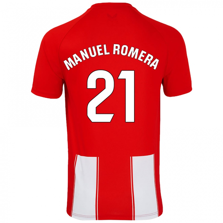 Kinderen José Manuel Romera #21 Rood Wit Thuisshirt Thuistenue 2024/25 T-Shirt