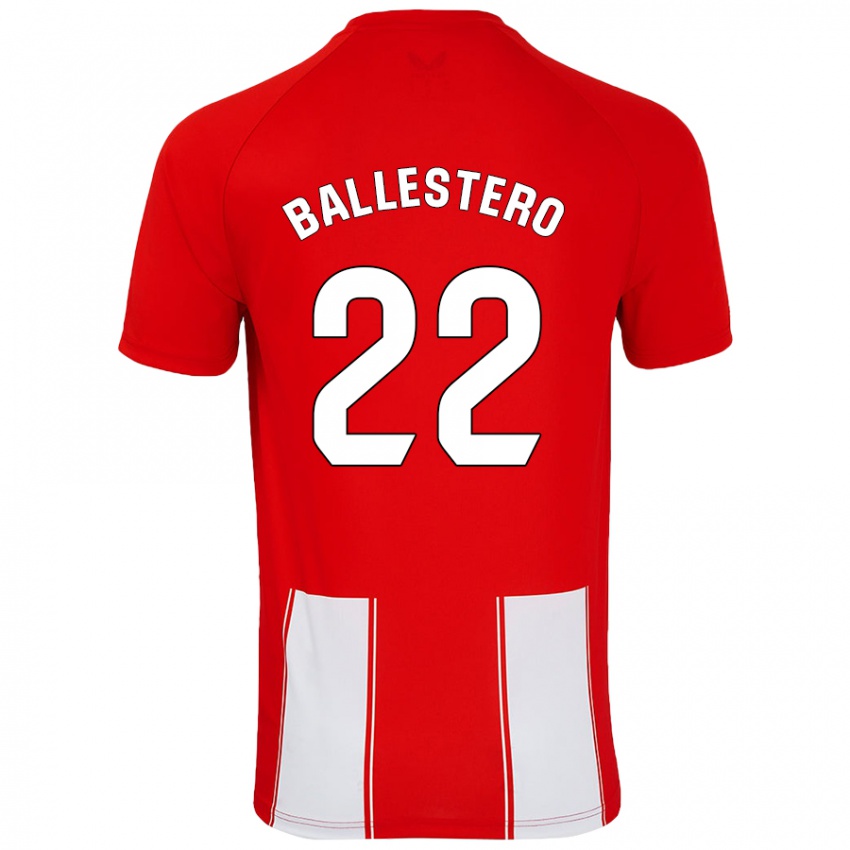 Kinderen Carlos Ballestero #22 Rood Wit Thuisshirt Thuistenue 2024/25 T-Shirt