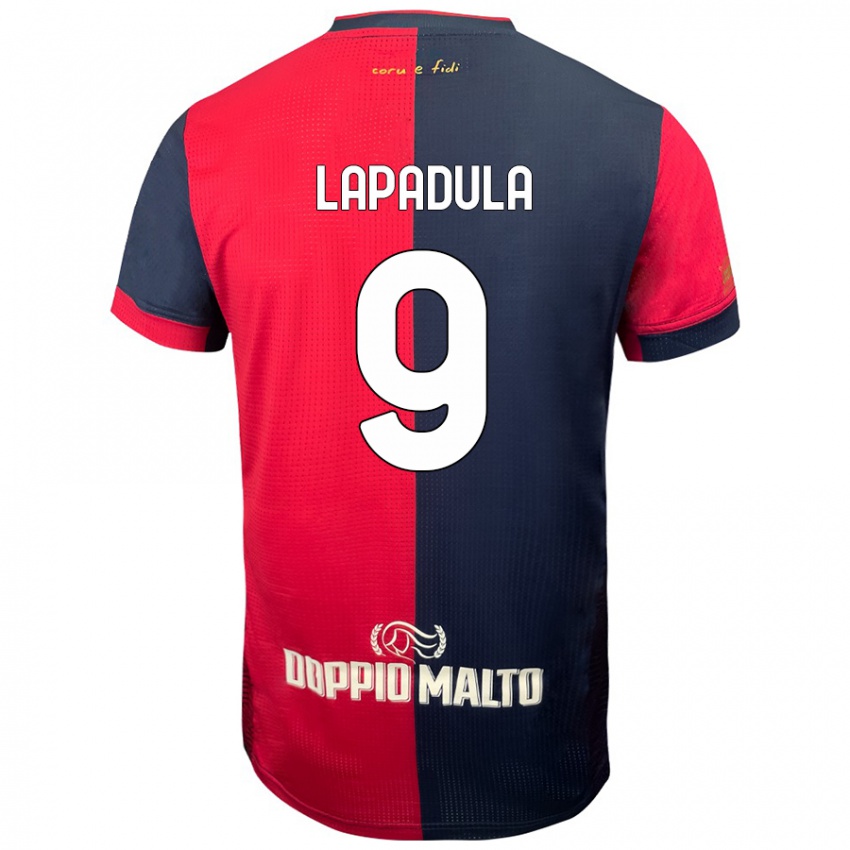 Kinderen Gianluca Lapadula #9 Rood Donkerder Blauw Thuisshirt Thuistenue 2024/25 T-Shirt