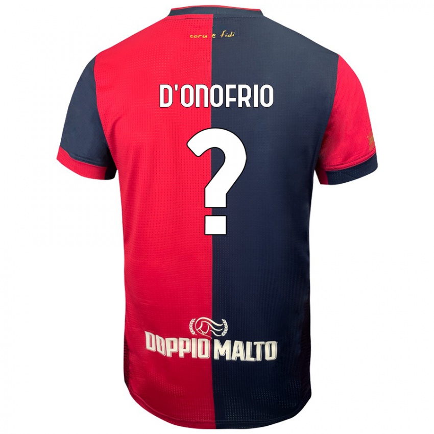 Kinderen Vincenzo D'onofrio #0 Rood Donkerder Blauw Thuisshirt Thuistenue 2024/25 T-Shirt