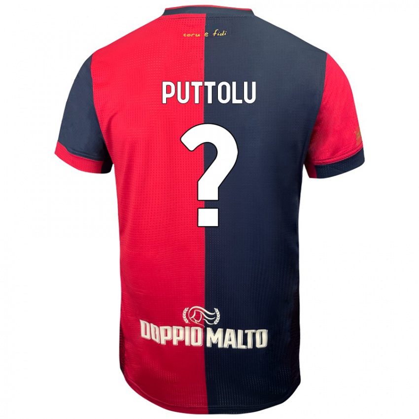 Kinderen Diego Puttolu #0 Rood Donkerder Blauw Thuisshirt Thuistenue 2024/25 T-Shirt