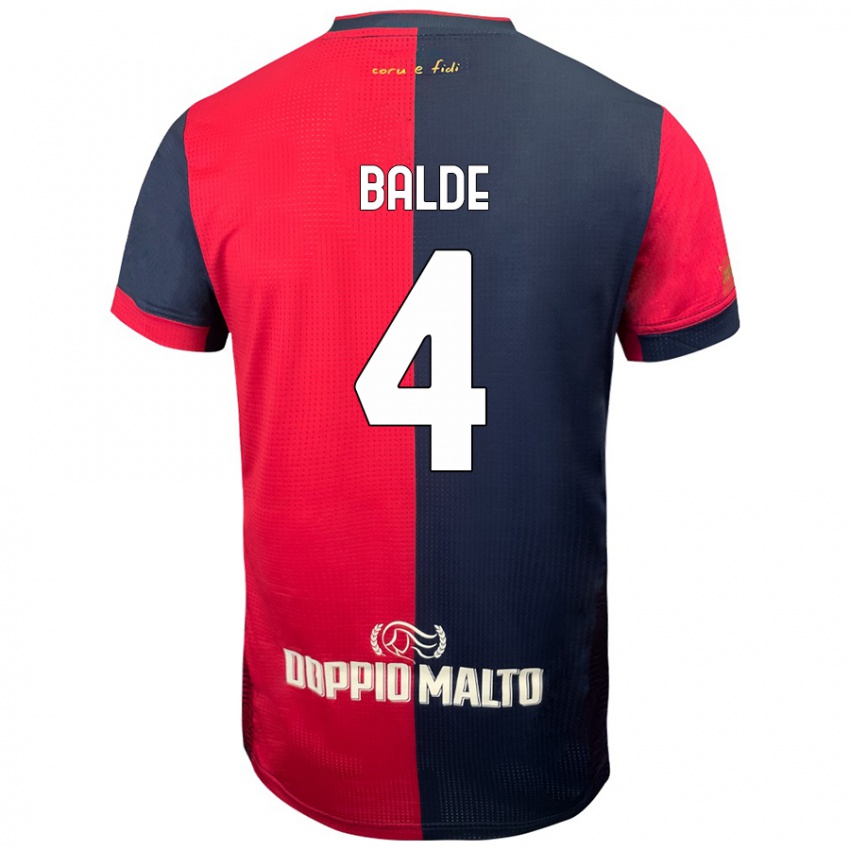 Kinderen Mamadou Balde #4 Rood Donkerder Blauw Thuisshirt Thuistenue 2024/25 T-Shirt