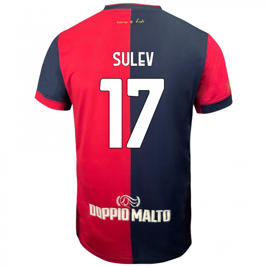 Kinderen Ivan Sulev #17 Rood Donkerder Blauw Thuisshirt Thuistenue 2024/25 T-Shirt