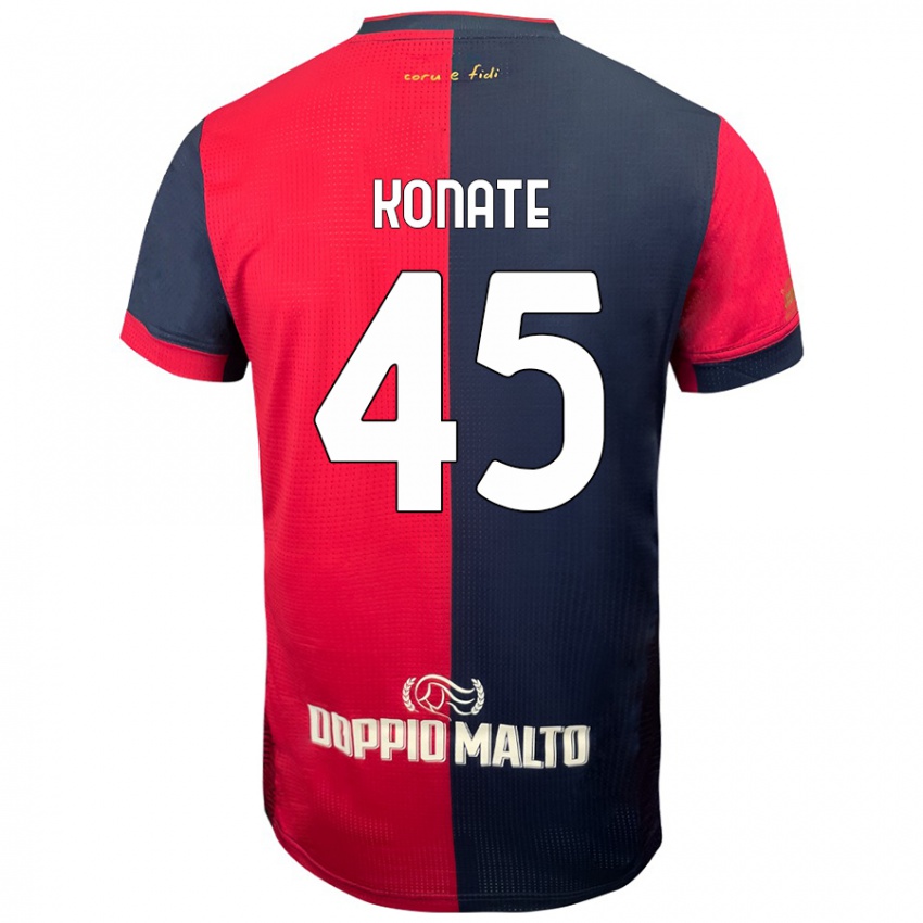 Kinderen Ismael Konate #45 Rood Donkerder Blauw Thuisshirt Thuistenue 2024/25 T-Shirt