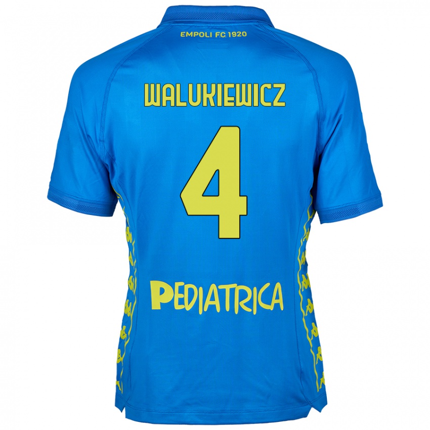 Kinderen Sebastian Walukiewicz #4 Blauw Thuisshirt Thuistenue 2024/25 T-Shirt