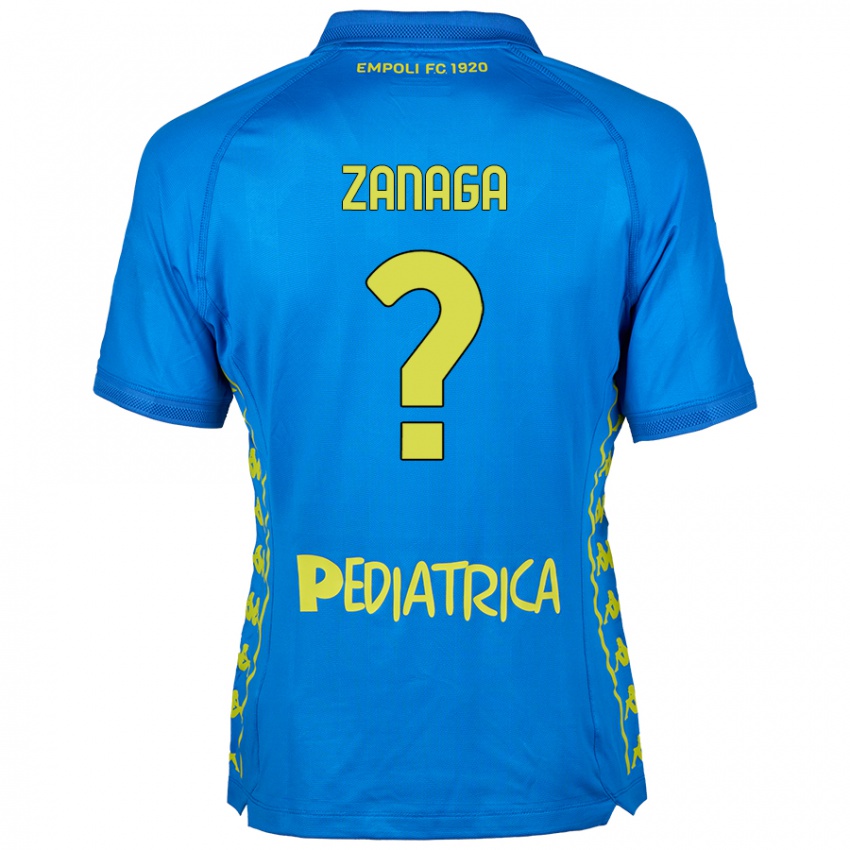 Kinderen Edoardo Zanaga #0 Blauw Thuisshirt Thuistenue 2024/25 T-Shirt