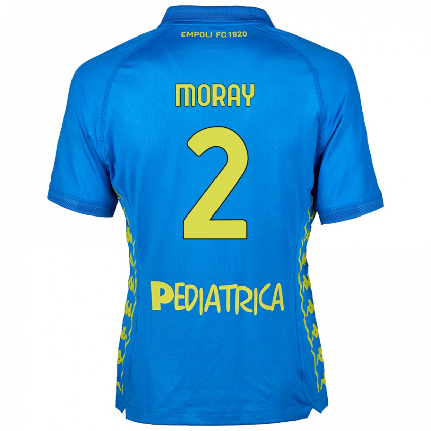 Kinderen Jeremy Moray #2 Blauw Thuisshirt Thuistenue 2024/25 T-Shirt