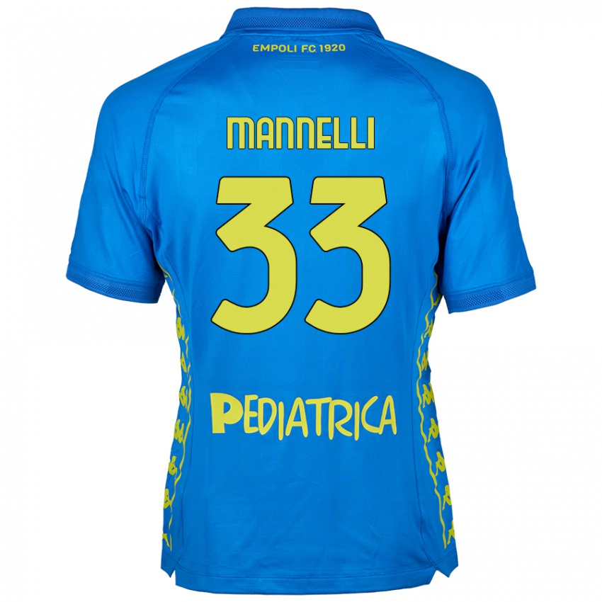 Kinderen Matteo Mannelli #33 Blauw Thuisshirt Thuistenue 2024/25 T-Shirt