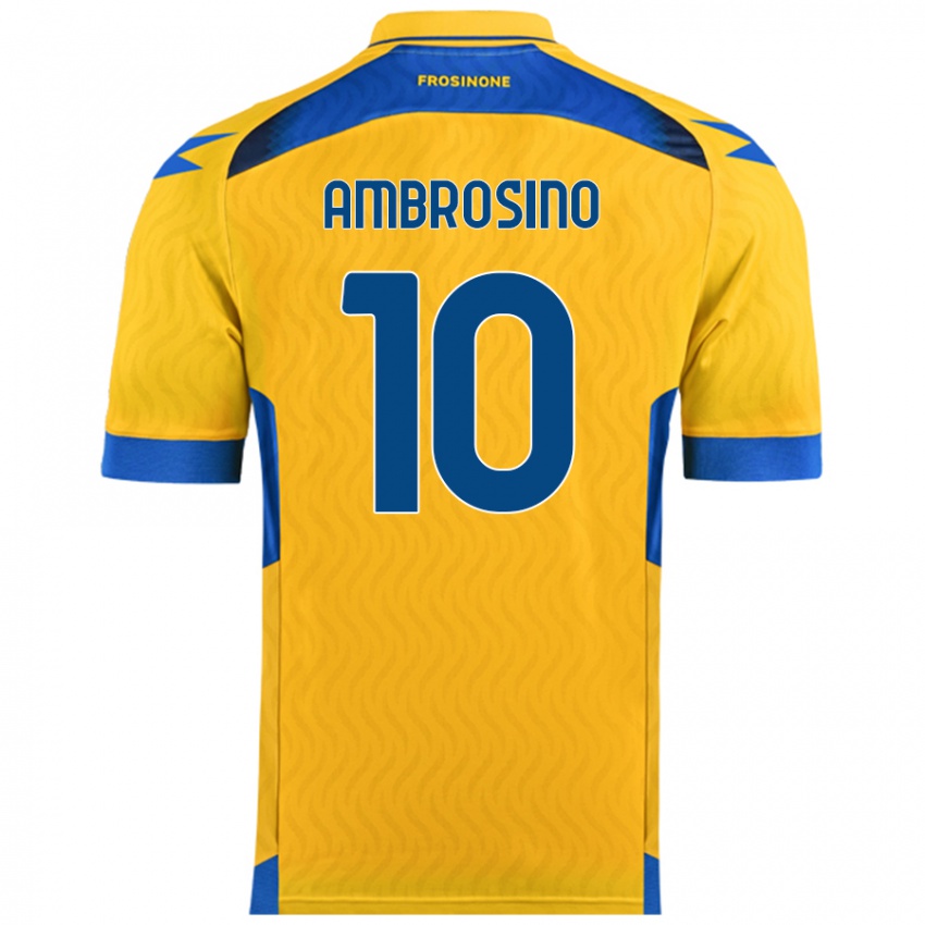 Kinderen Giuseppe Ambrosino #10 Geel Thuisshirt Thuistenue 2024/25 T-Shirt