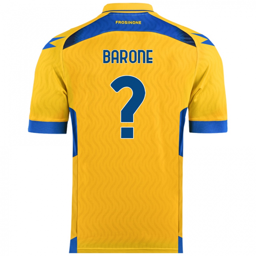 Kinderen Filippo Barone #0 Geel Thuisshirt Thuistenue 2024/25 T-Shirt