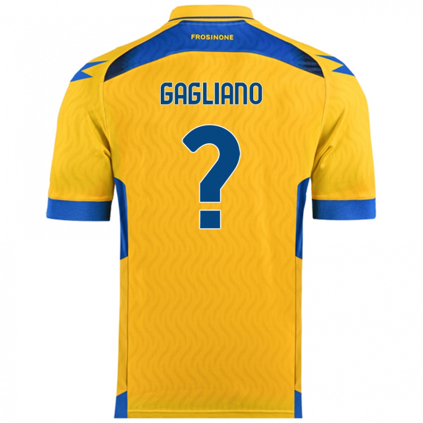 Kinderen Mattia Gagliano #0 Geel Thuisshirt Thuistenue 2024/25 T-Shirt