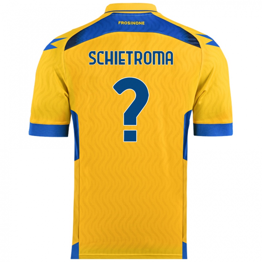 Kinderen Lorenzo Schietroma #0 Geel Thuisshirt Thuistenue 2024/25 T-Shirt