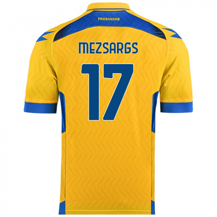 Kinderen Kristians Mezsargs #17 Geel Thuisshirt Thuistenue 2024/25 T-Shirt