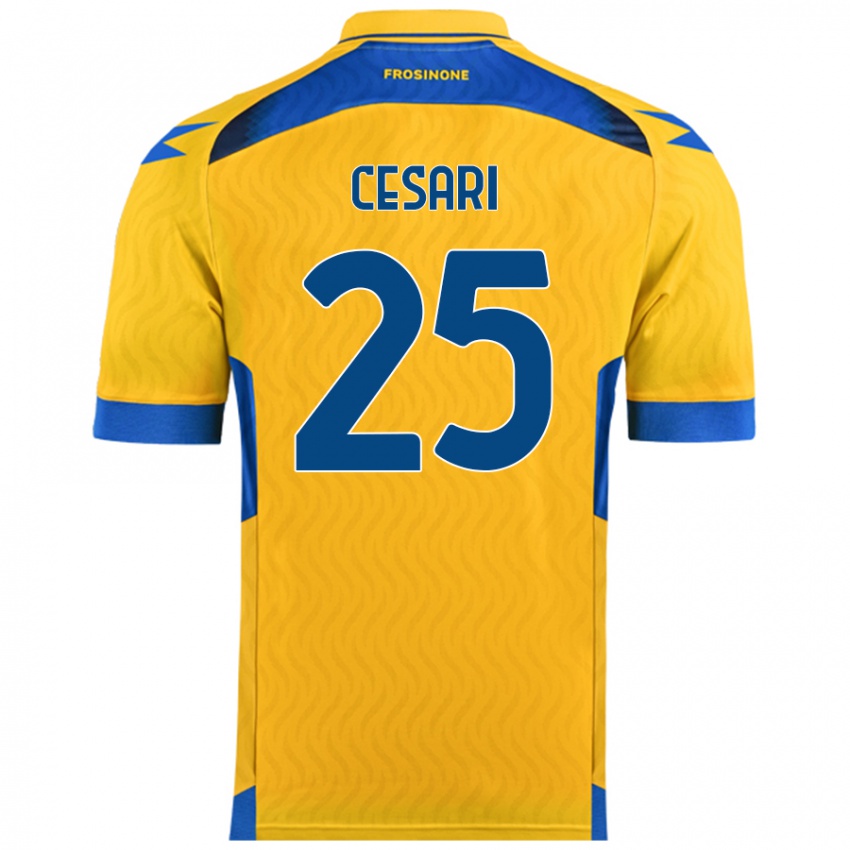 Kinderen Nicolò Cesari #25 Geel Thuisshirt Thuistenue 2024/25 T-Shirt