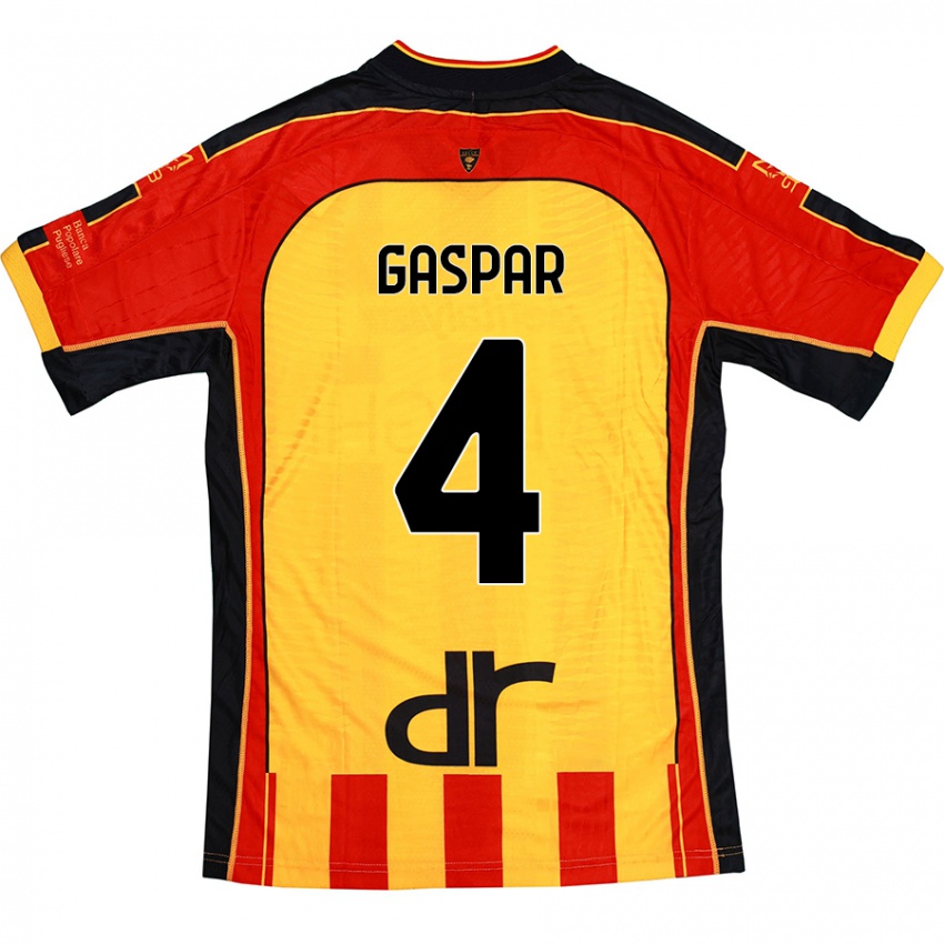 Kinderen Kialonda Gaspar #4 Geel Rood Thuisshirt Thuistenue 2024/25 T-Shirt