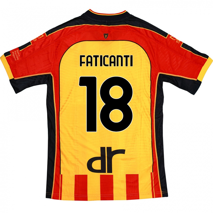 Kinderen Giacomo Faticanti #18 Geel Rood Thuisshirt Thuistenue 2024/25 T-Shirt