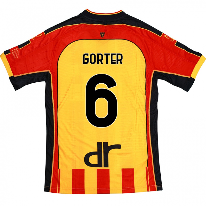 Kinderen Olaf Gorter #6 Geel Rood Thuisshirt Thuistenue 2024/25 T-Shirt