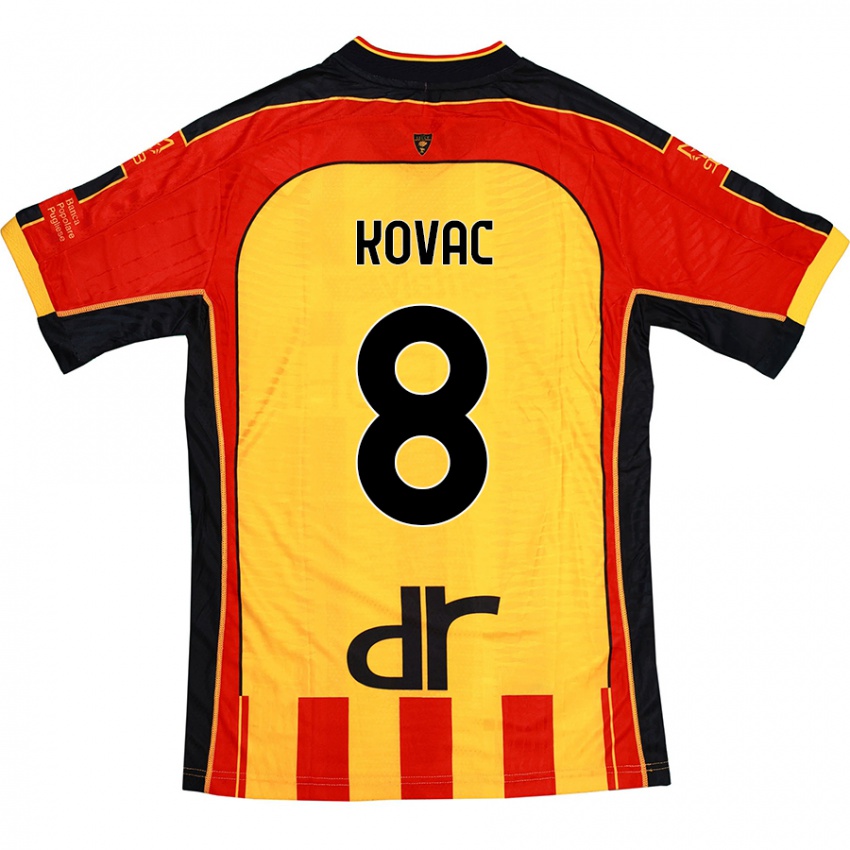 Kinderen Niko Kovac #8 Geel Rood Thuisshirt Thuistenue 2024/25 T-Shirt