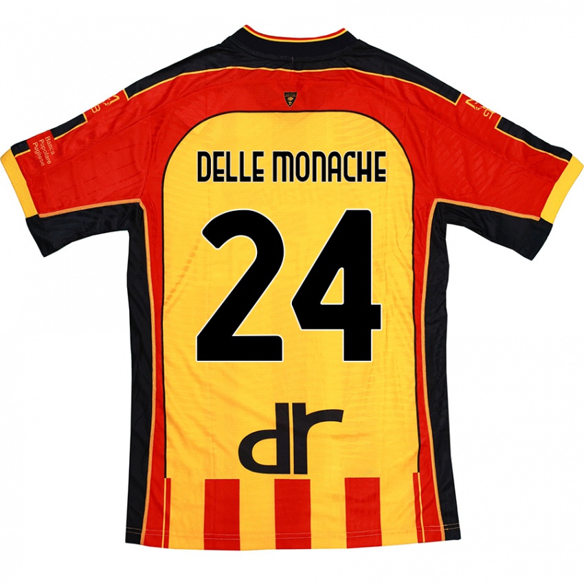 Kinderen Marco Delle Monache #24 Geel Rood Thuisshirt Thuistenue 2024/25 T-Shirt