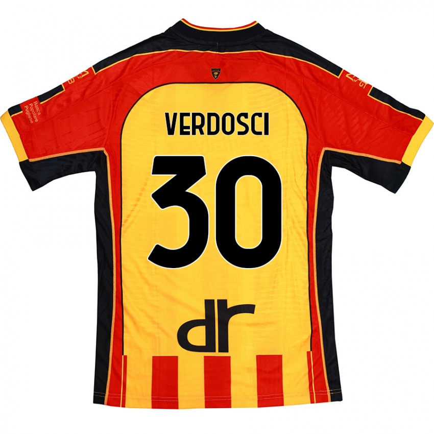 Kinderen Simone Verdosci #30 Geel Rood Thuisshirt Thuistenue 2024/25 T-Shirt