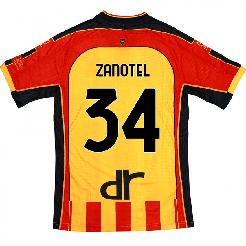 Kinderen Giovanni Zanotel #34 Geel Rood Thuisshirt Thuistenue 2024/25 T-Shirt