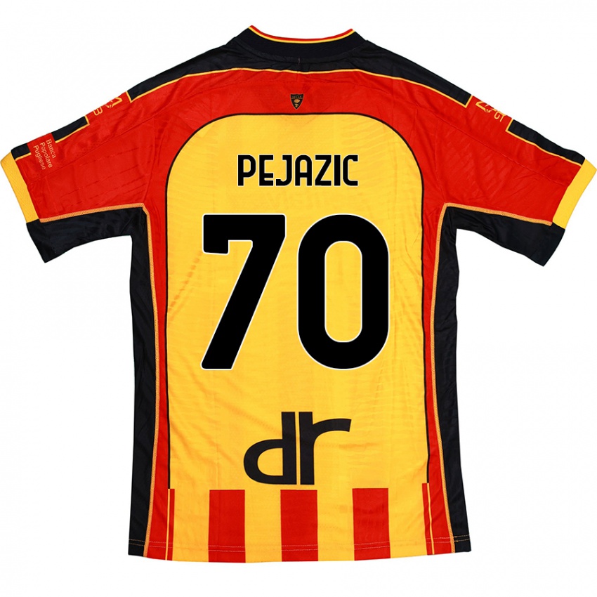 Kinderen Mario Pejazic #70 Geel Rood Thuisshirt Thuistenue 2024/25 T-Shirt