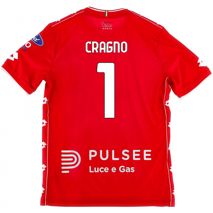 Kinderen Alessio Cragno #1 Rood Wit Thuisshirt Thuistenue 2024/25 T-Shirt