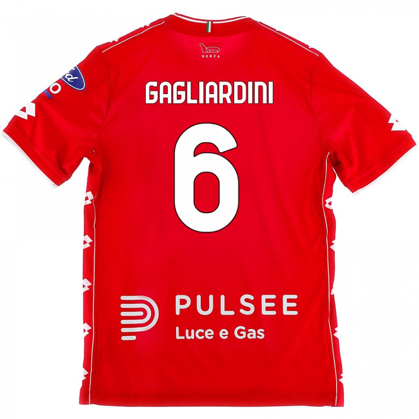 Kinderen Roberto Gagliardini #6 Rood Wit Thuisshirt Thuistenue 2024/25 T-Shirt