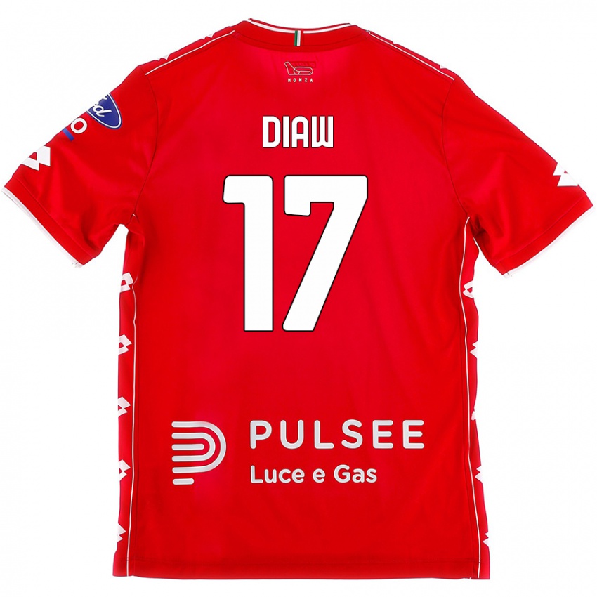 Kinderen Davide Diaw #17 Rood Wit Thuisshirt Thuistenue 2024/25 T-Shirt