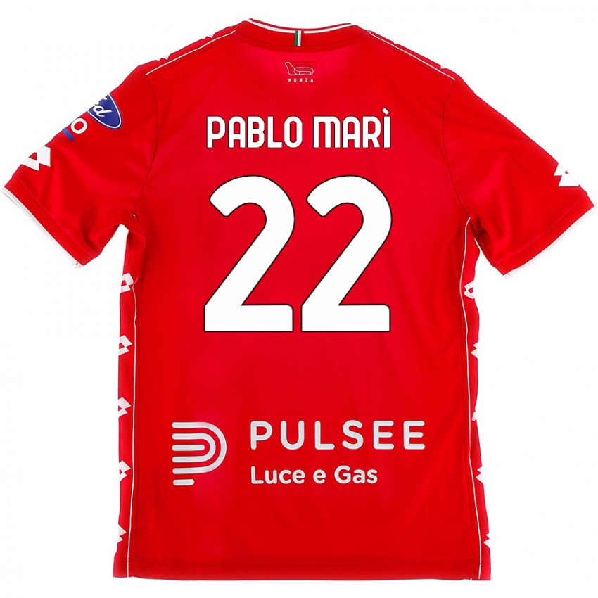 Kinderen Pablo Marí #22 Rood Wit Thuisshirt Thuistenue 2024/25 T-Shirt