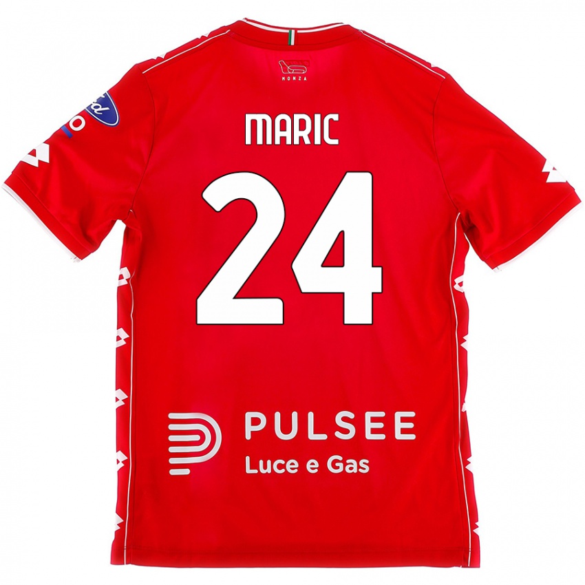 Kinderen Mirko Maric #24 Rood Wit Thuisshirt Thuistenue 2024/25 T-Shirt