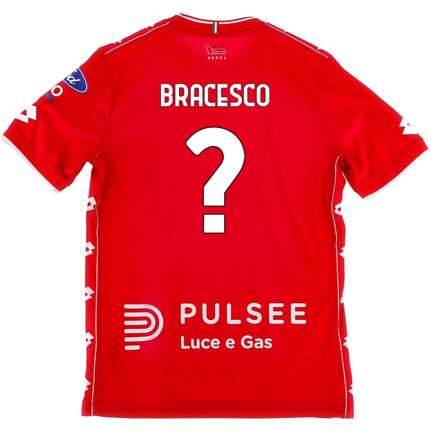 Kinderen Riccardo Bracesco #0 Rood Wit Thuisshirt Thuistenue 2024/25 T-Shirt