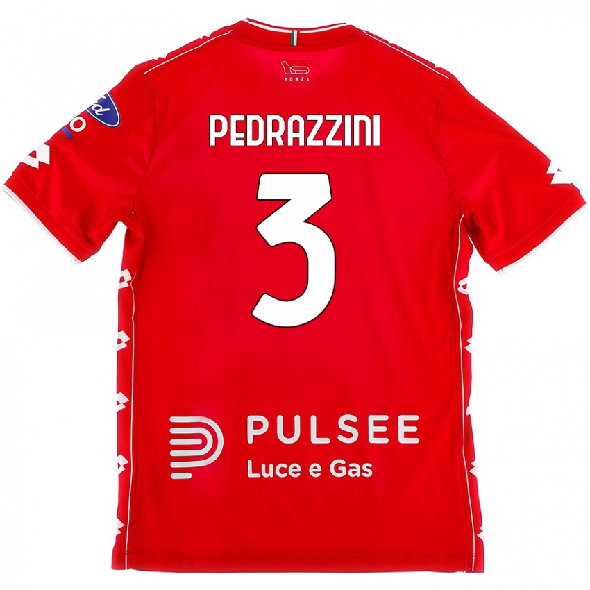 Kinderen Carlo Pedrazzini #3 Rood Wit Thuisshirt Thuistenue 2024/25 T-Shirt