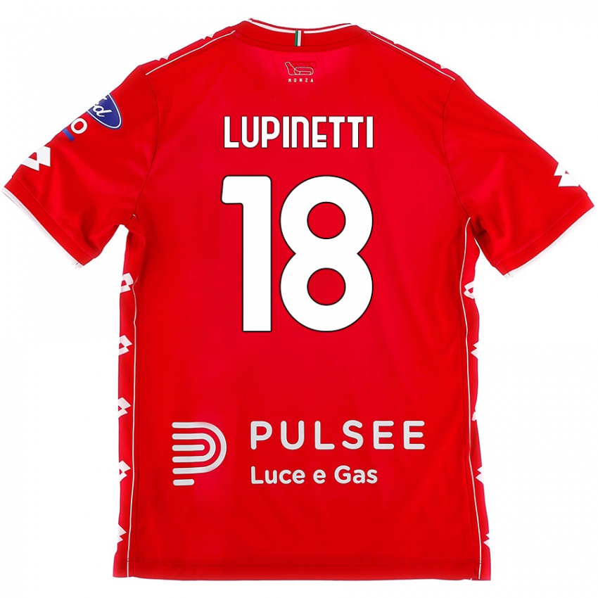 Kinderen Tommaso Lupinetti #18 Rood Wit Thuisshirt Thuistenue 2024/25 T-Shirt