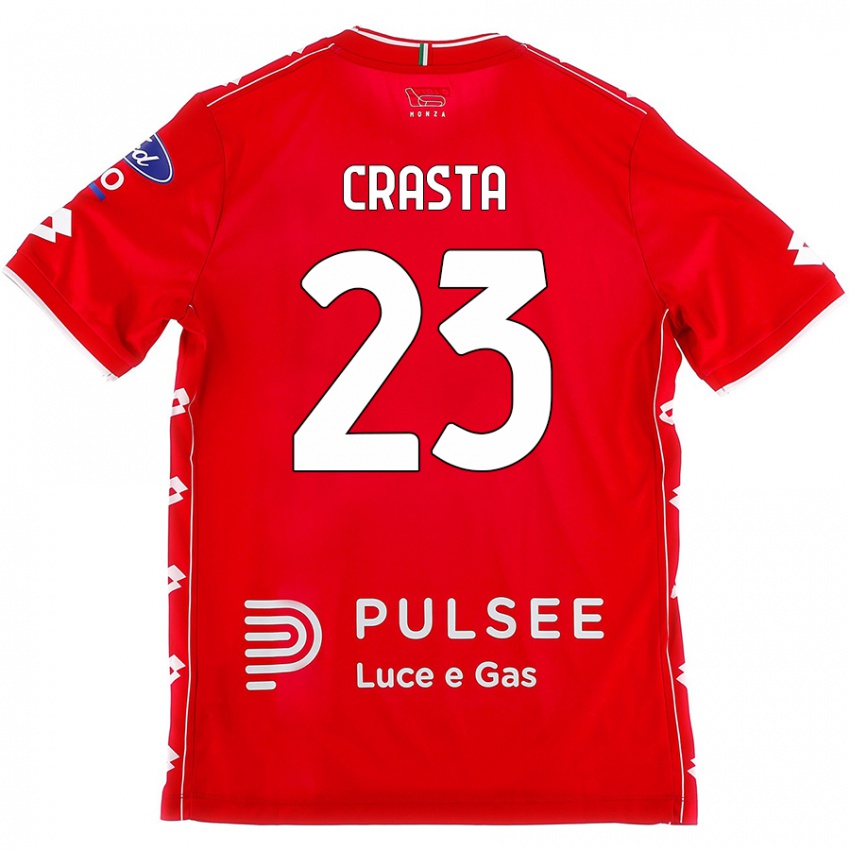 Kinderen Mario Crasta #23 Rood Wit Thuisshirt Thuistenue 2024/25 T-Shirt