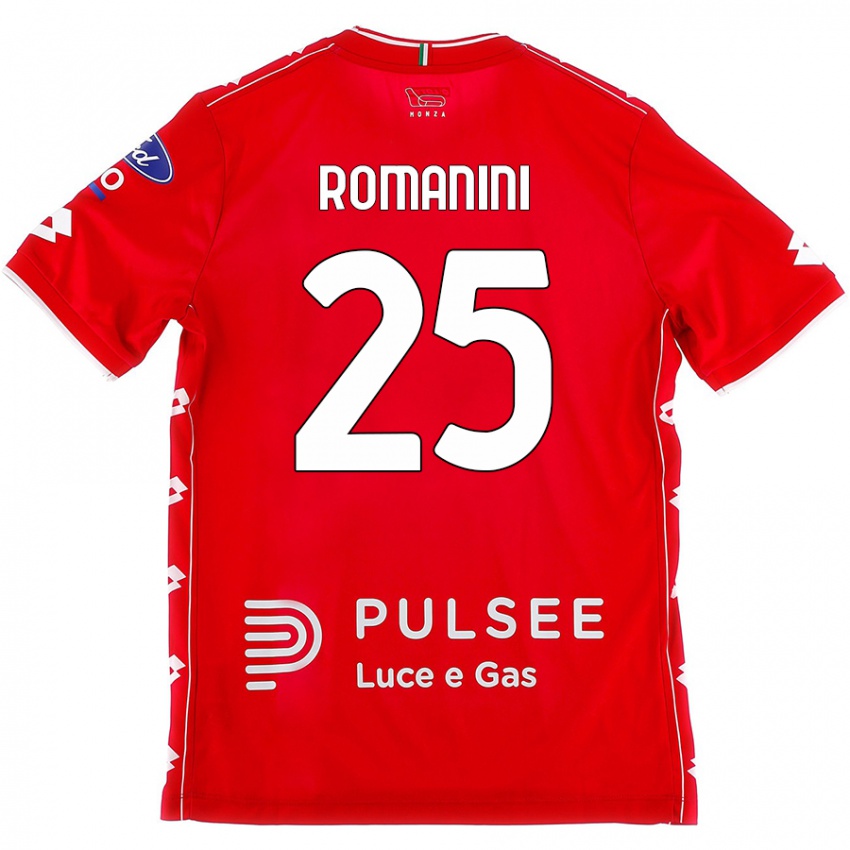 Kinderen Andrea Romanini #25 Rood Wit Thuisshirt Thuistenue 2024/25 T-Shirt