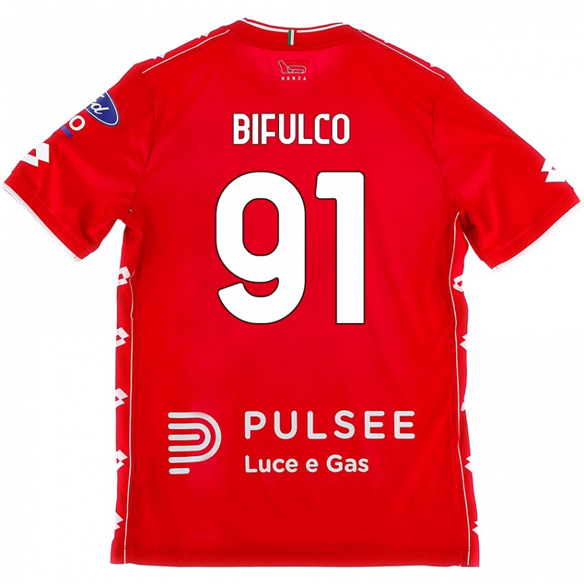 Kinderen Davide Bifulco #91 Rood Wit Thuisshirt Thuistenue 2024/25 T-Shirt