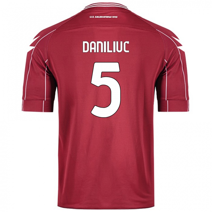 Kinderen Flavius Daniliuc #5 Bordeauxrood Thuisshirt Thuistenue 2024/25 T-Shirt