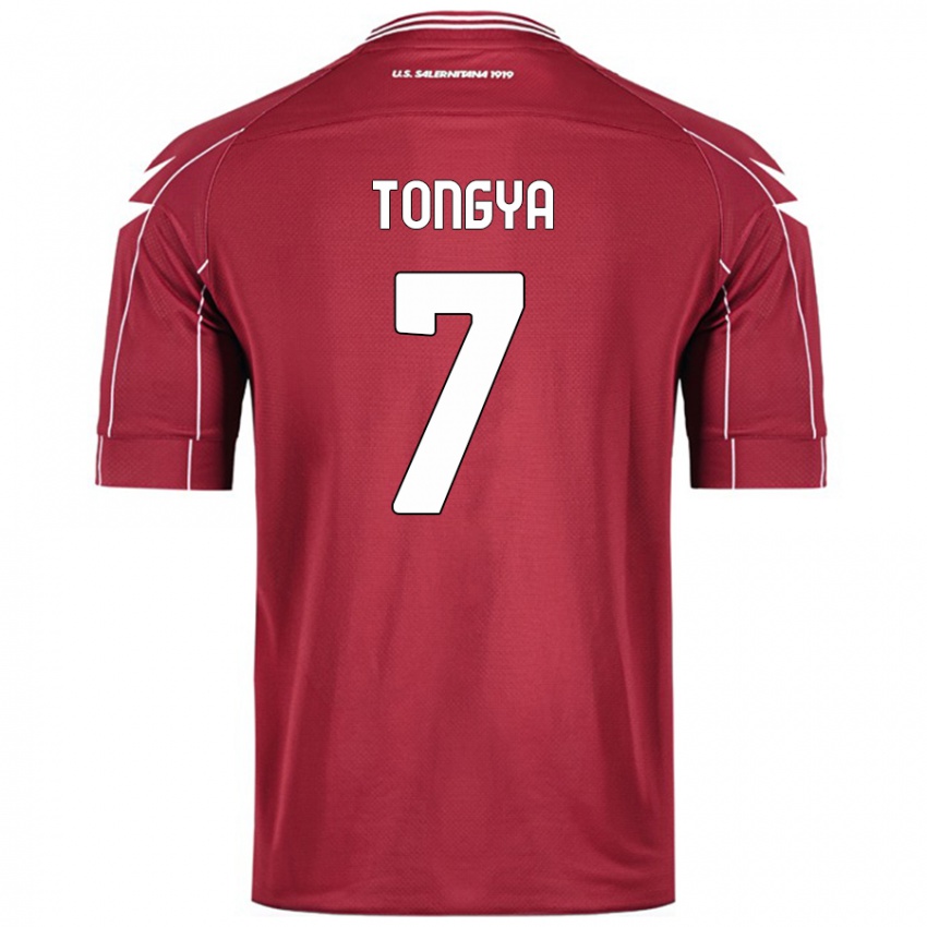 Kinderen Franco Tongya #7 Bordeauxrood Thuisshirt Thuistenue 2024/25 T-Shirt