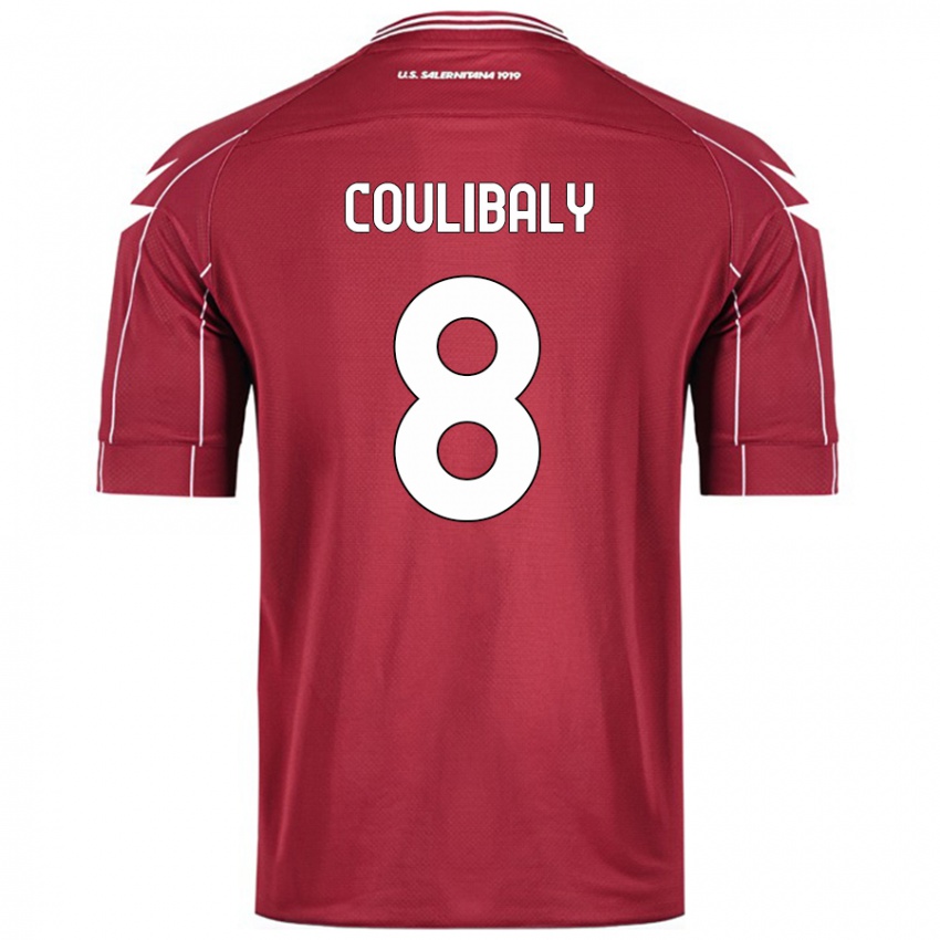 Kinderen Mamadou Coulibaly #8 Bordeauxrood Thuisshirt Thuistenue 2024/25 T-Shirt