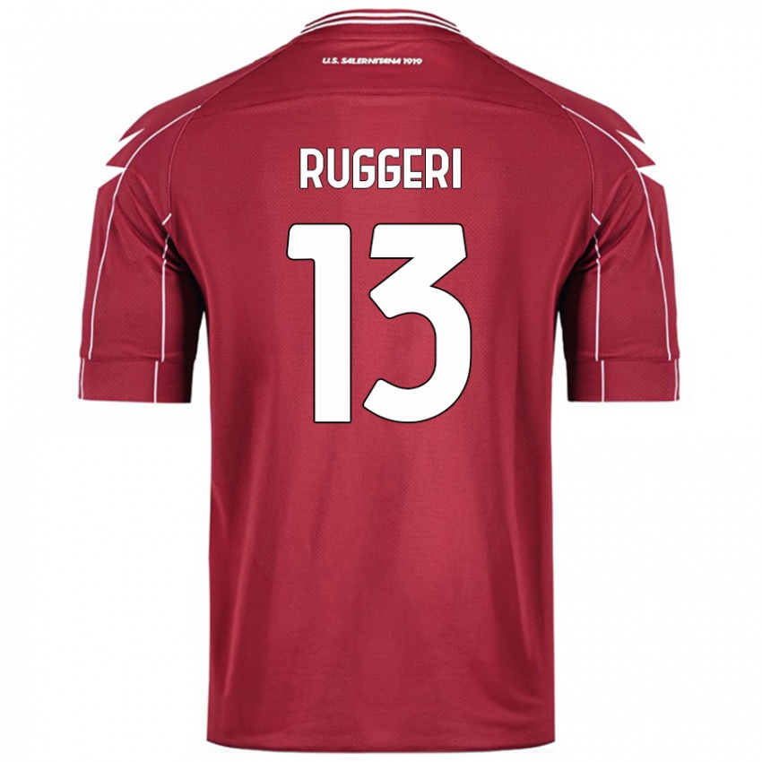 Kinderen Fabio Ruggeri #13 Bordeauxrood Thuisshirt Thuistenue 2024/25 T-Shirt