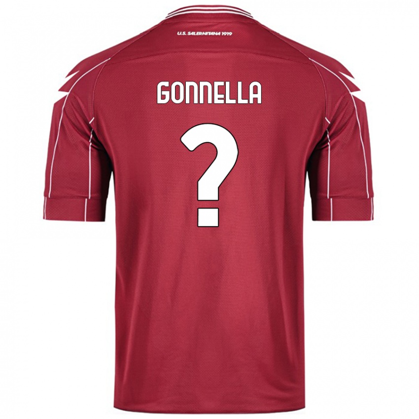 Kinderen Andrea Gonnella #0 Bordeauxrood Thuisshirt Thuistenue 2024/25 T-Shirt