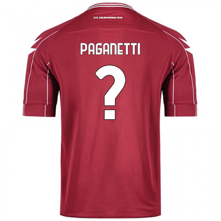 Kinderen Giacomo Paganetti #0 Bordeauxrood Thuisshirt Thuistenue 2024/25 T-Shirt