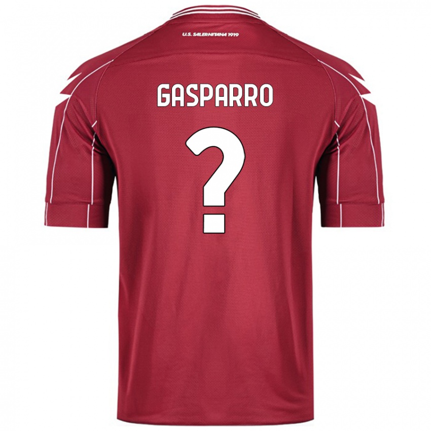 Kinderen Roberto Gasparro #0 Bordeauxrood Thuisshirt Thuistenue 2024/25 T-Shirt