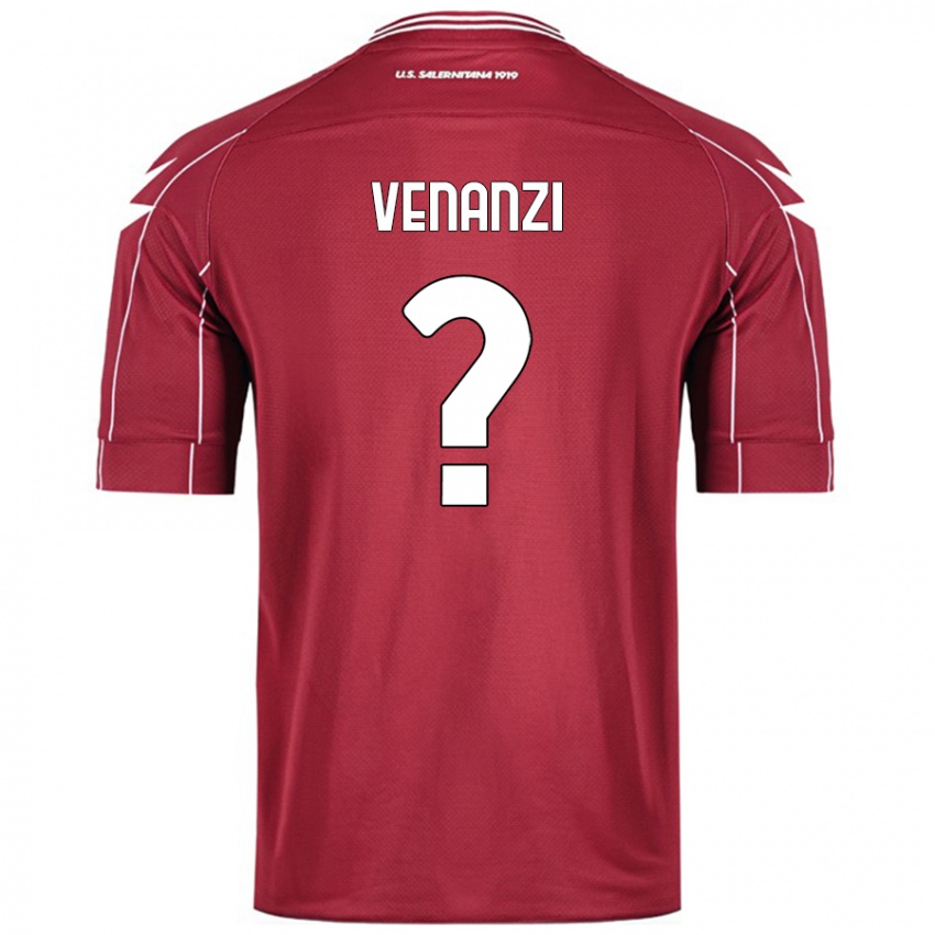 Kinderen Francesco Venanzi #0 Bordeauxrood Thuisshirt Thuistenue 2024/25 T-Shirt