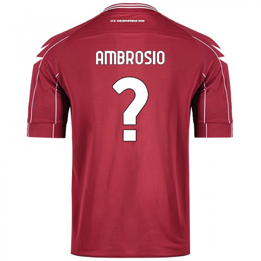 Kinderen Alfonso Ambrosio #0 Bordeauxrood Thuisshirt Thuistenue 2024/25 T-Shirt