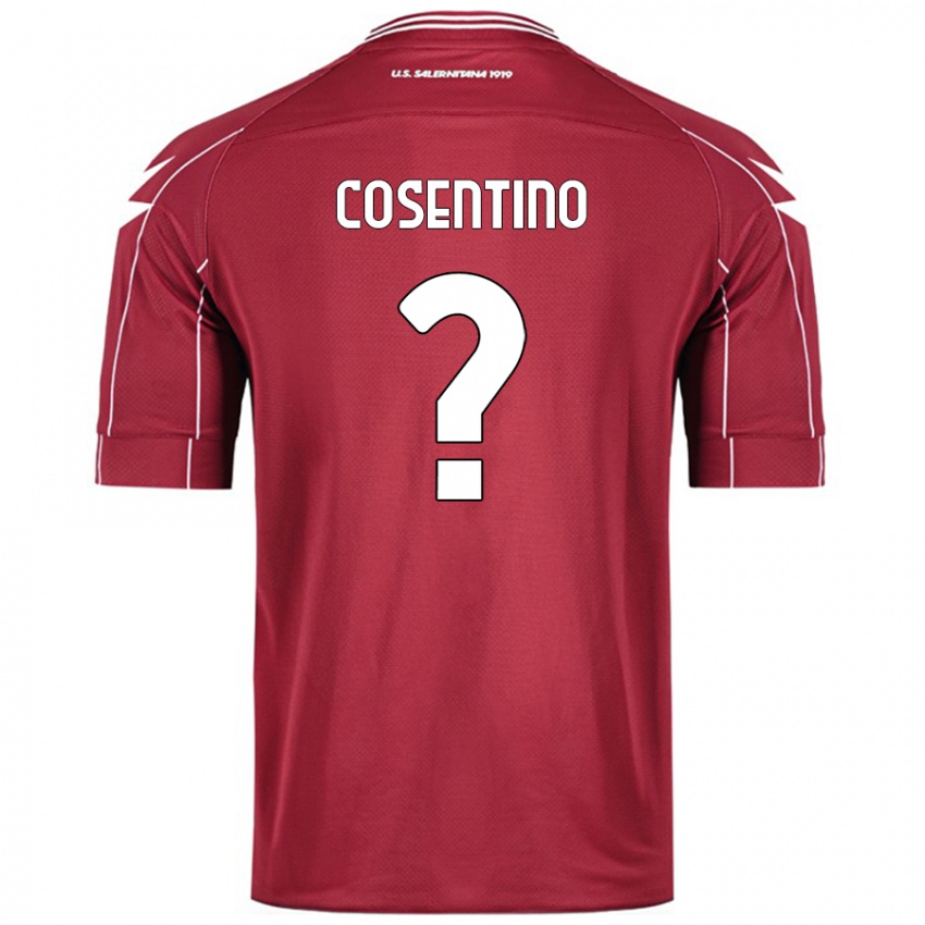 Kinderen Aldo Cosentino #0 Bordeauxrood Thuisshirt Thuistenue 2024/25 T-Shirt